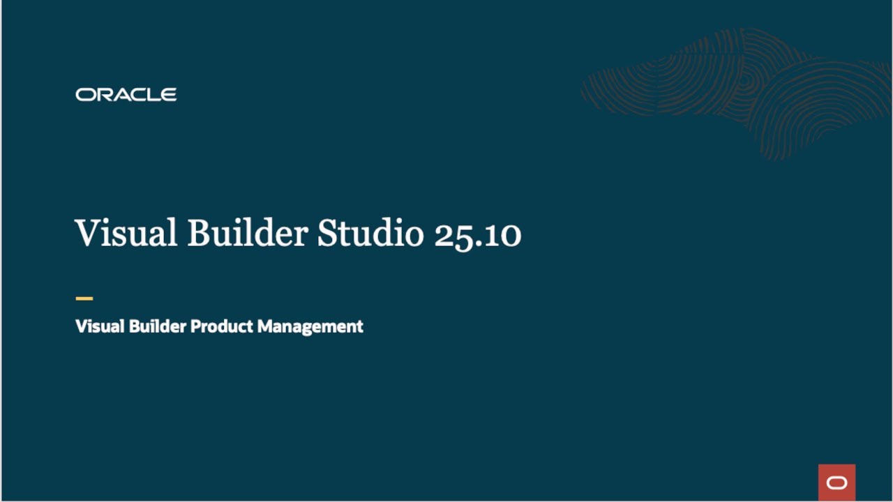Visual Builder Studio 25.10 release