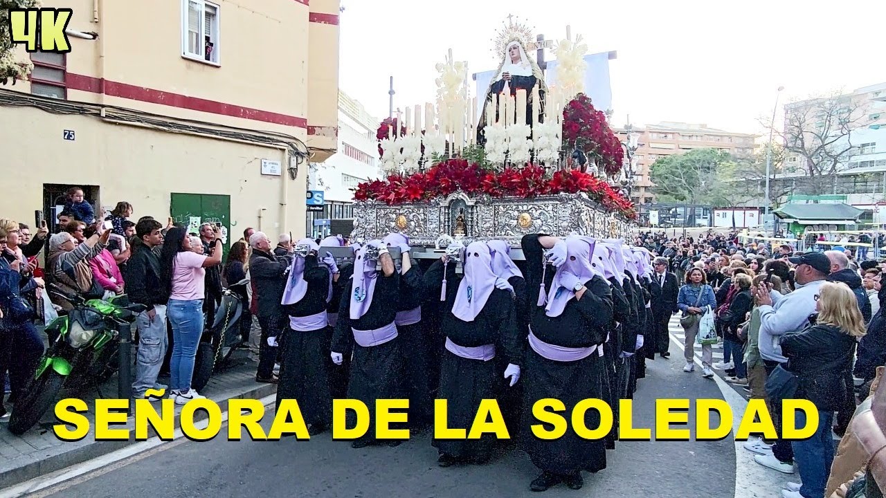 Sábado Santo en Barcelona 2025 Procesión del Santo Sepulcro | Nuestra Señora de la Soledad 4K