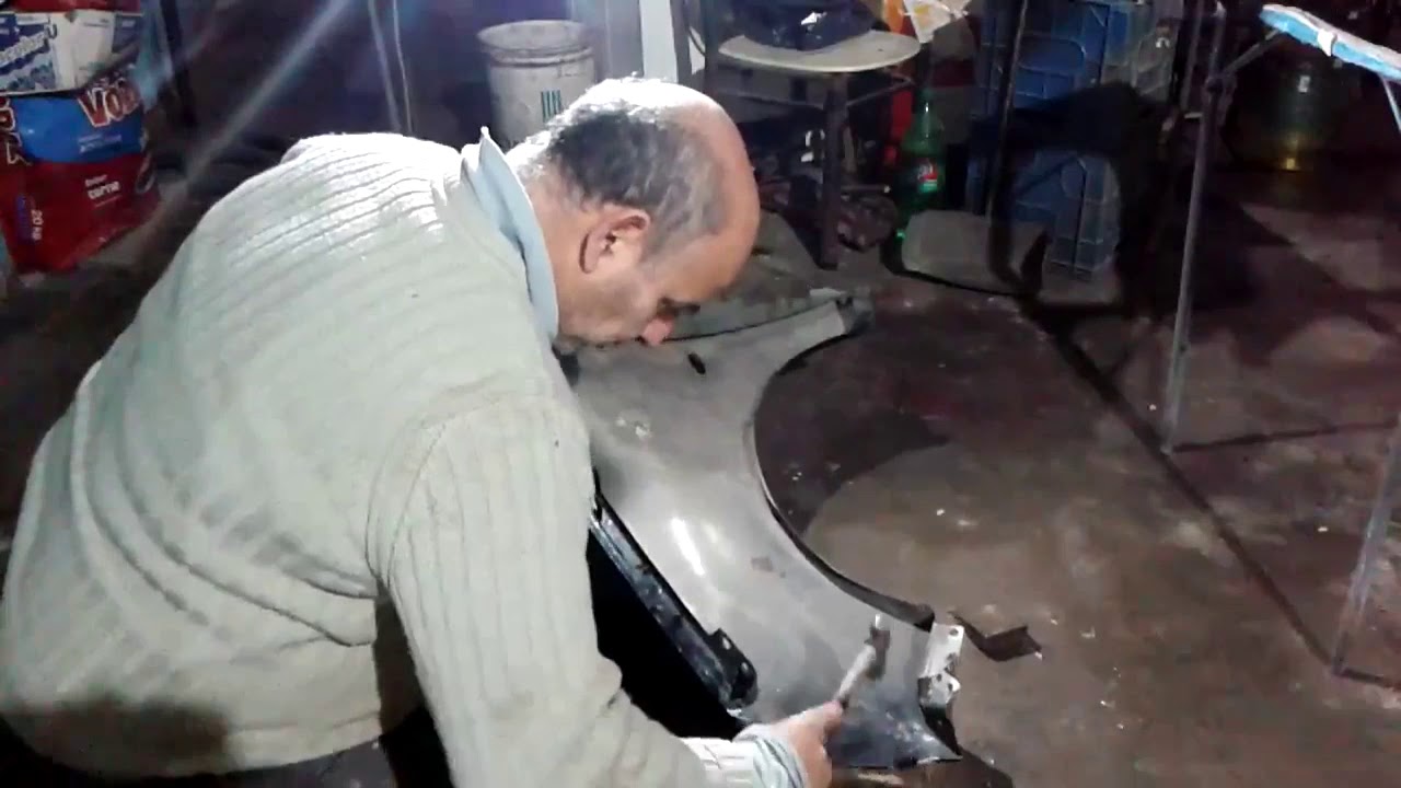 Chapa a 2 Guardabarros chocados para Recuperar y pintar Aprender