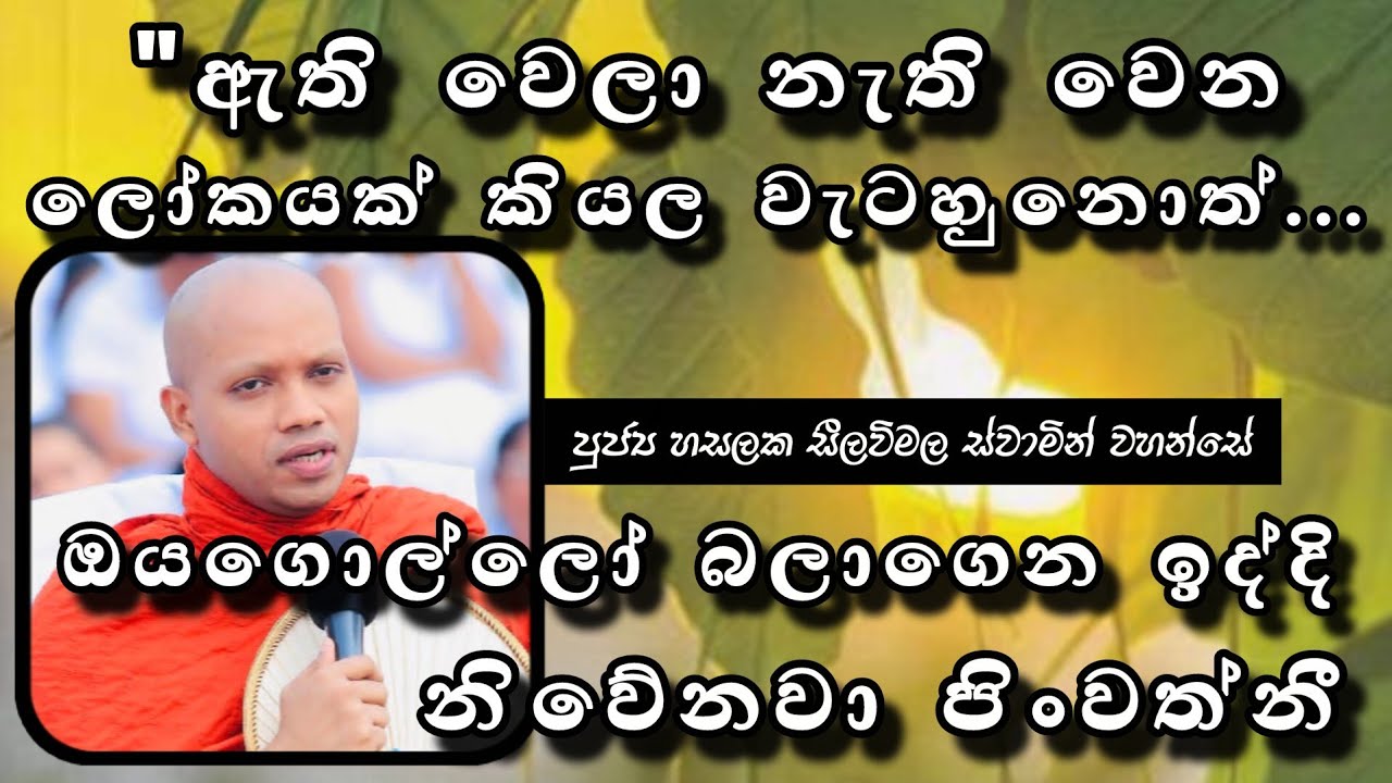බොඡ්ඣංග ධර්ම හා භාවිතය |#859බණවර |#revhasalakaseelawimalathero |2026.01.27