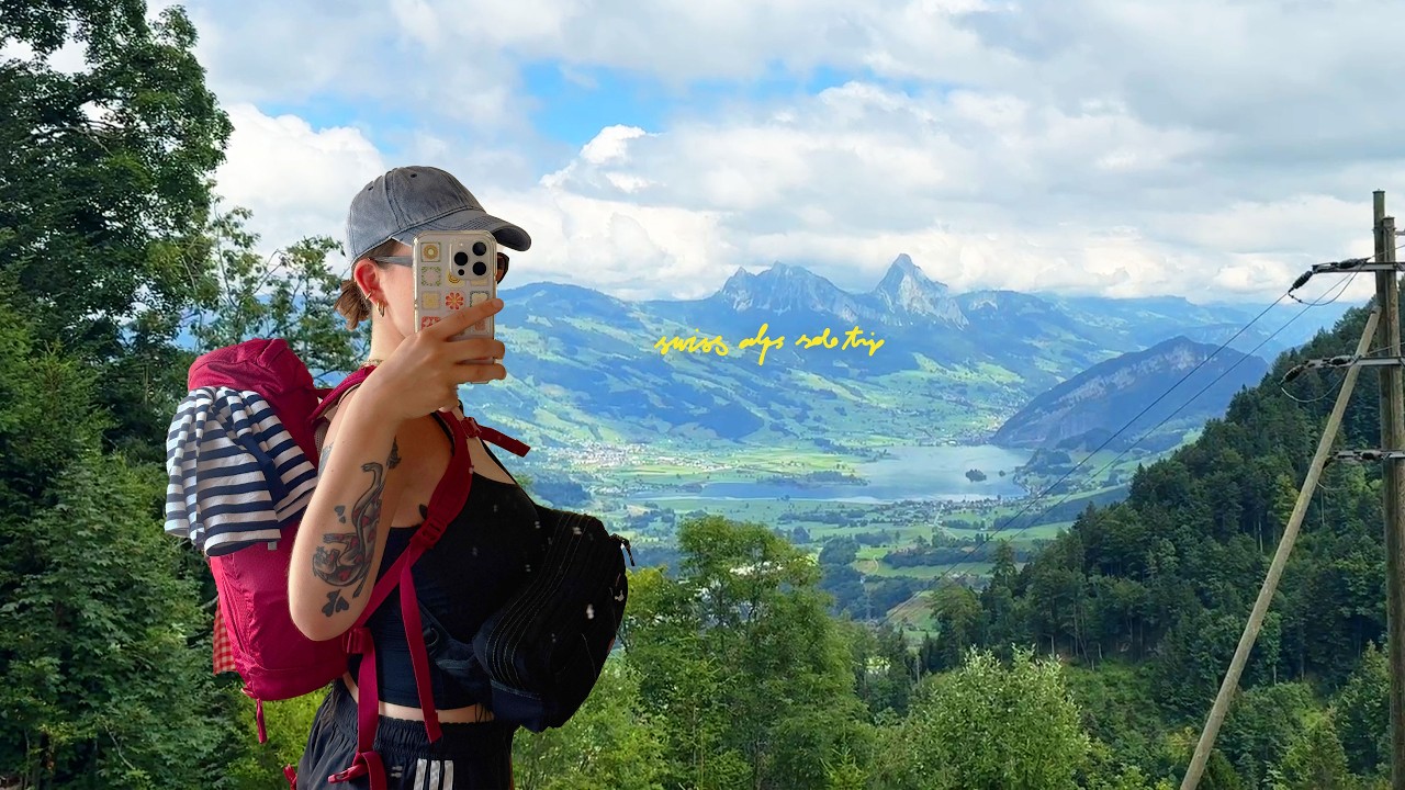 hiking, crochet & reading in the swiss alps (solo trip vlog)
