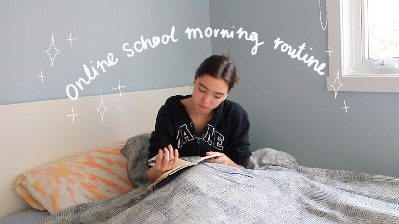 my productive online school morning routine