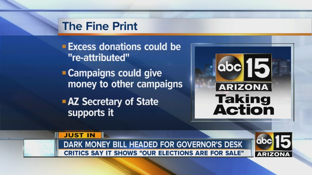 Dark money bill headed to Governor Ducey&rsquo;s desk