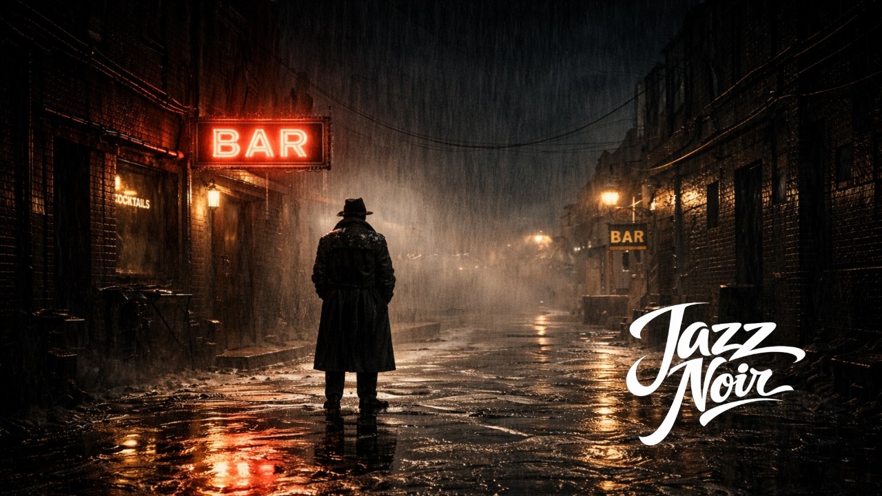Backstreet Bar Noir — 5 Hours of 1940s–1950s Jazz for Focus & Unwind | Wet Pavement Glow