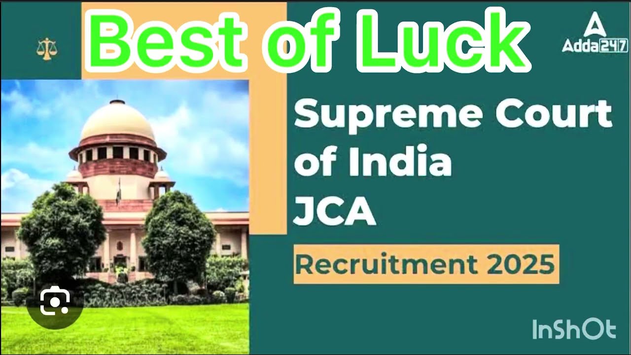SCI JCA 2025 Admit Card out || Supreme Court of India Junior Court Assistant #supremecourtofindia