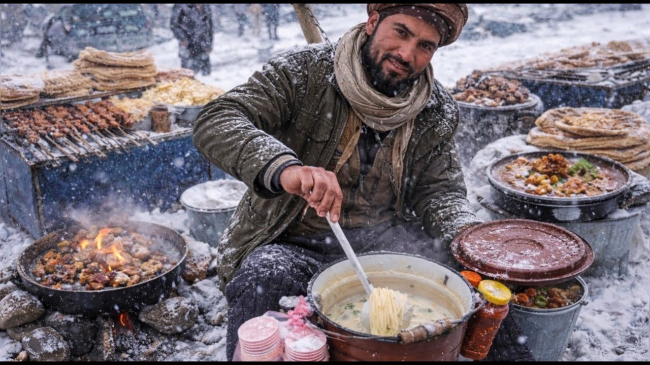 Snow days Special Street Food of Afghanistan | Comment you COUNTRY Below
