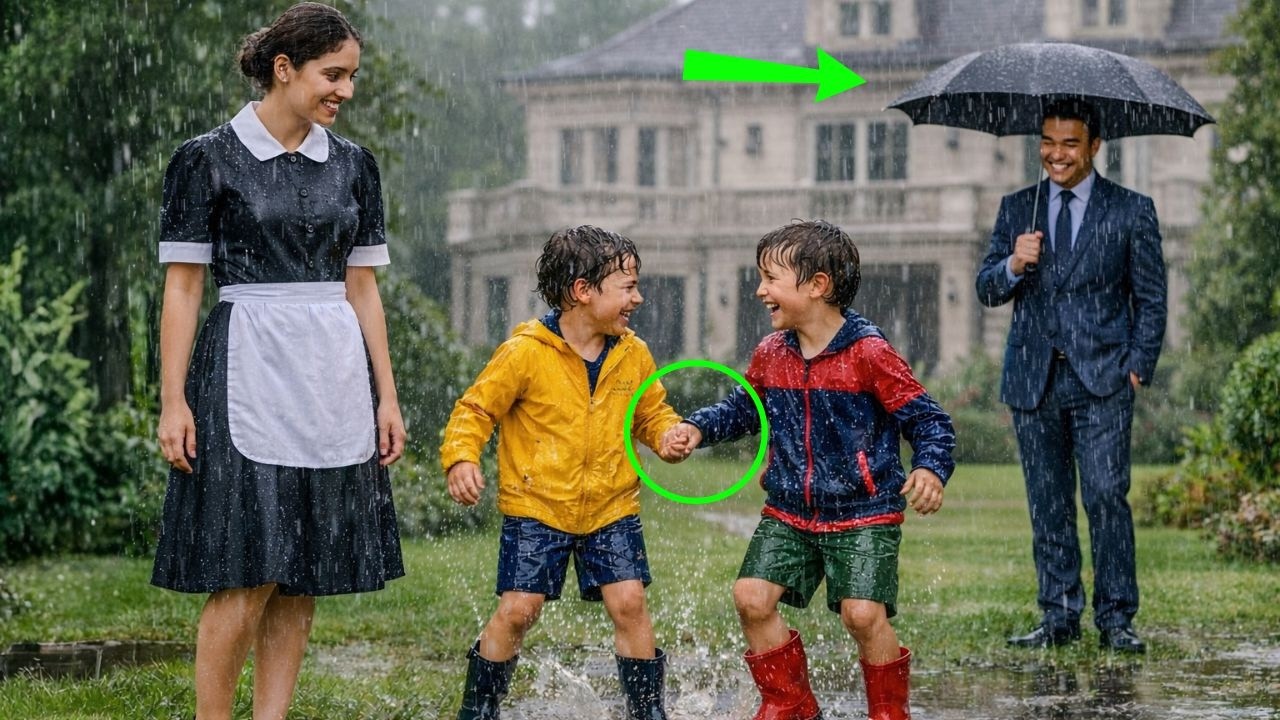 Miliarder itu menyaksikan pembantunya dan anak-anaknya bermain di tengah hujan dalam keadaan cemas.