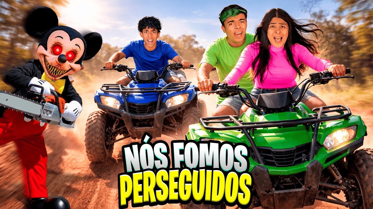 MICKEY MALVADO NÓS PERSEGUIU E PEGOU O QUADRICICULO!!😱CONSEGUIMOS RECUPERAR?