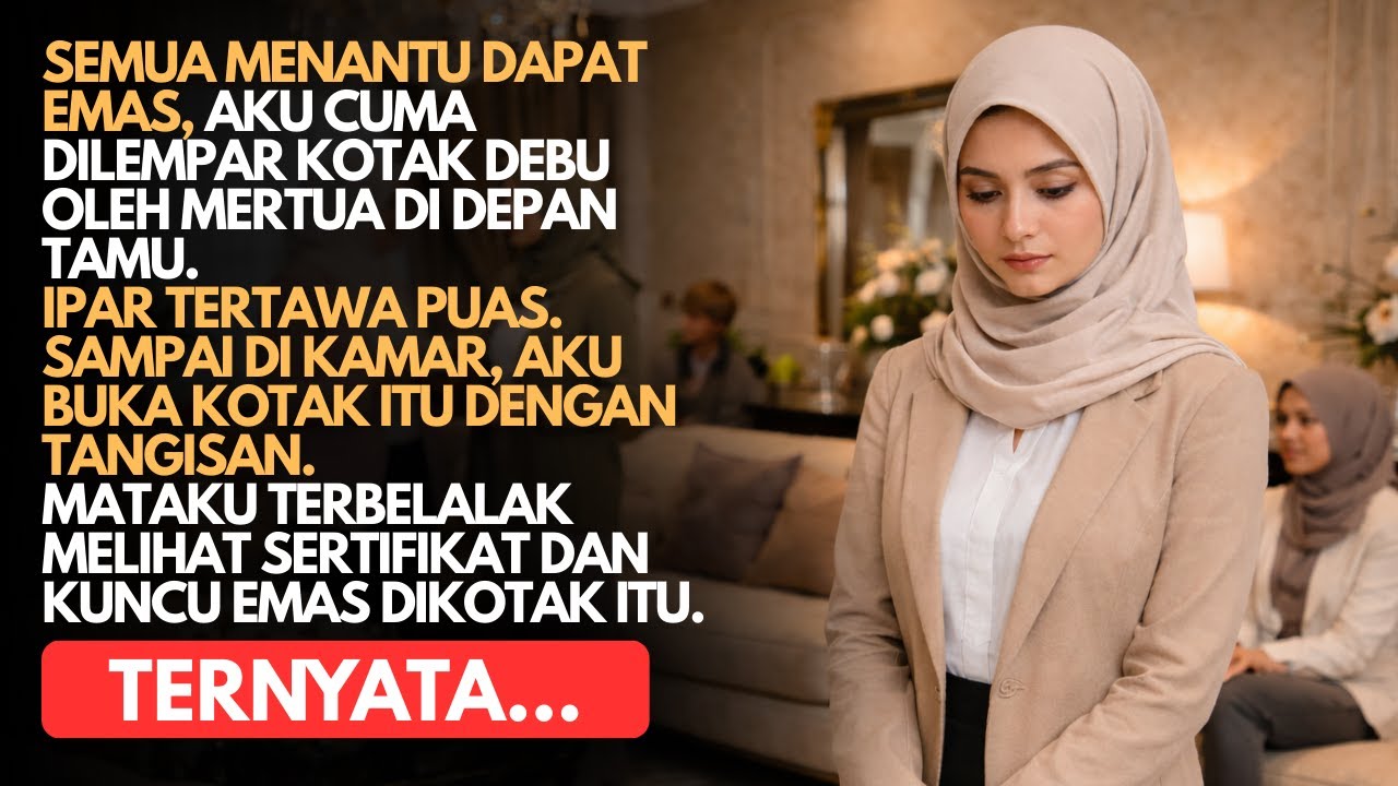 MERTUA LEMPAR KOTAK SEPATU BEKAS SEBAGAI KADO DI DALAMNYA,,, ADA KUNCI VILLA DAN SURAT WASIAT !