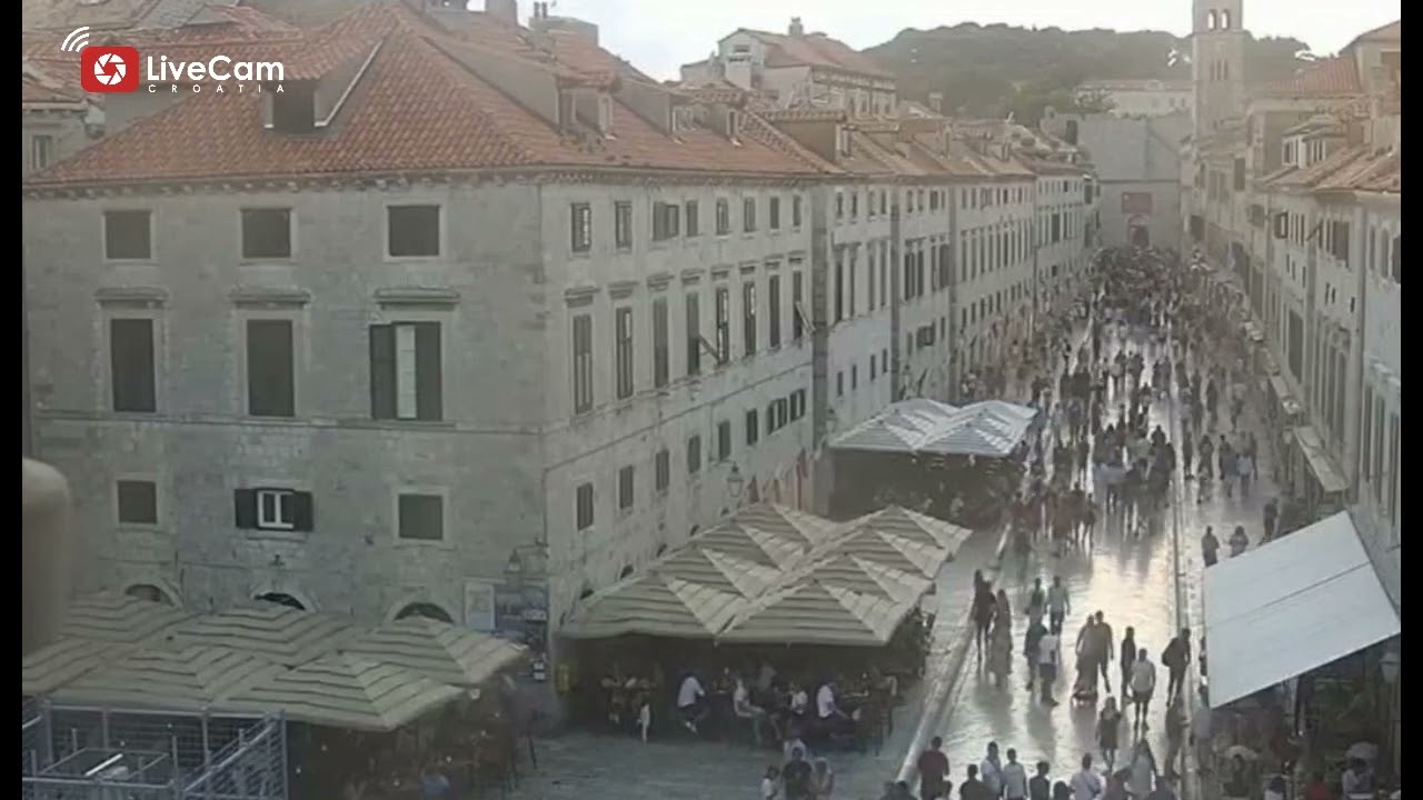 Dubrovnik - Stradun uživo, live stream 24/7 - 13.08.2022.