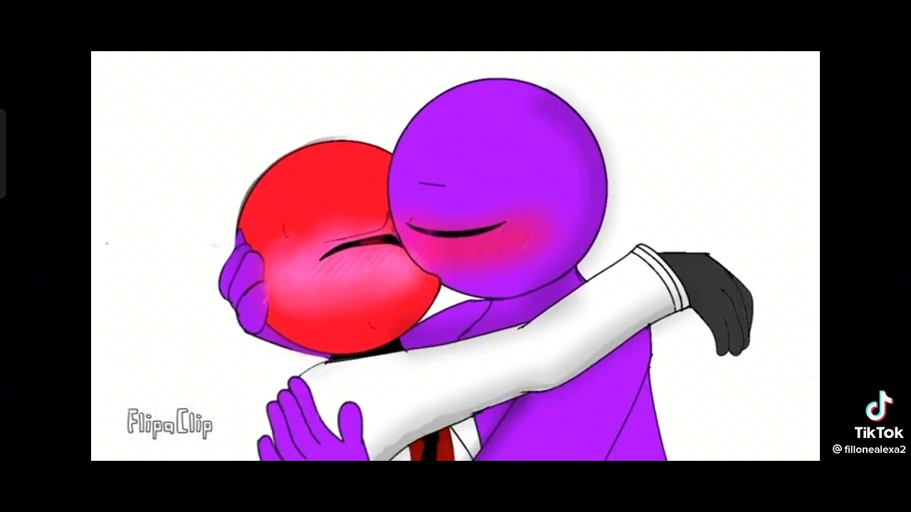 red kiss purple