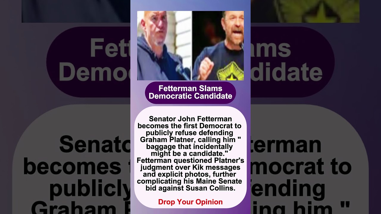 Fetterman Slams Democratic Candidate