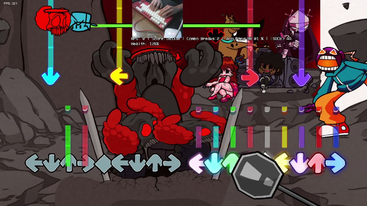 [FNF]Improbable Chaos V1.7 9KEY 23MISS CLEAR!!!