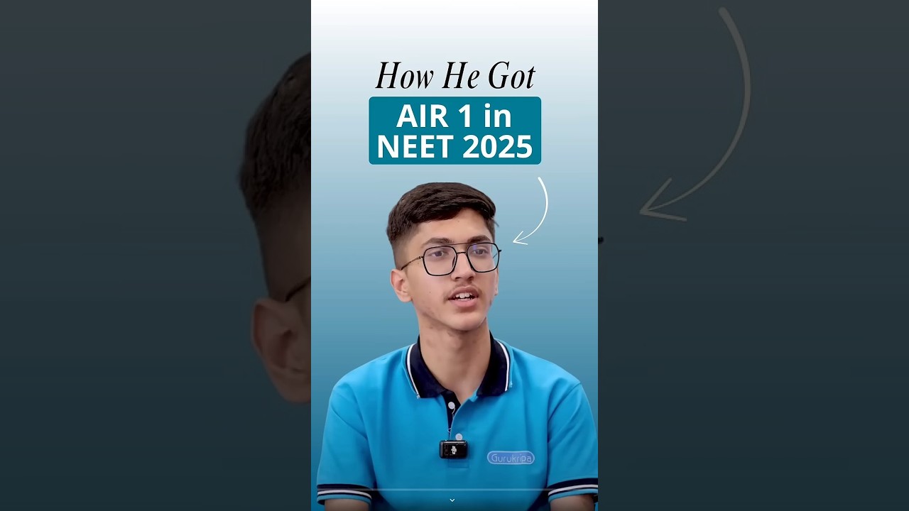 How He Got AIR 1 in NEET 2025?#neet #kota #inspiring #air1 #kota
