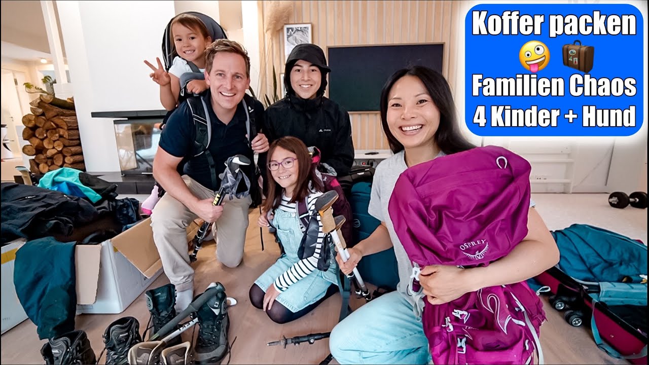 Koffer packen f&uuml;r 4 Kindern + Hund 😍 Familien Urlaub Vorbereitungen | Mamiseelen