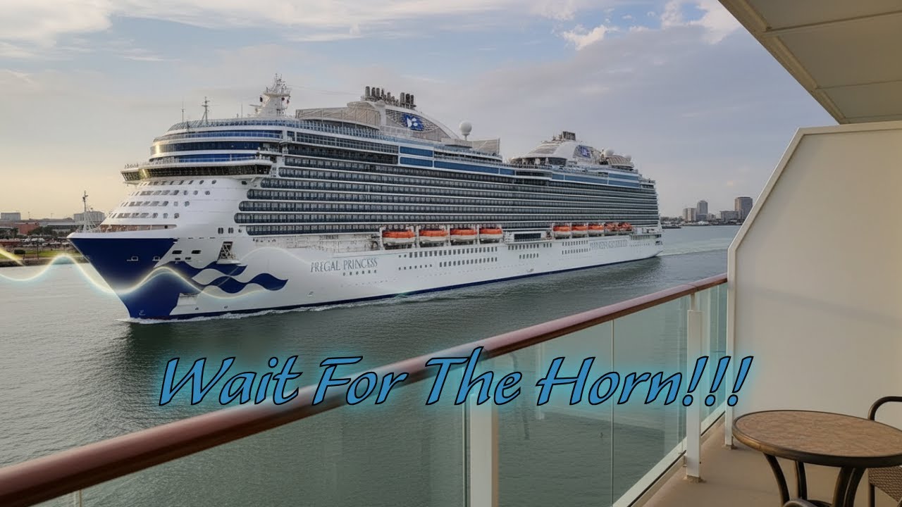 Regal Princess Sail-By in Galveston 🚢 | Iconic “Love Boat” Horn from our MSC Seascape Balcony!