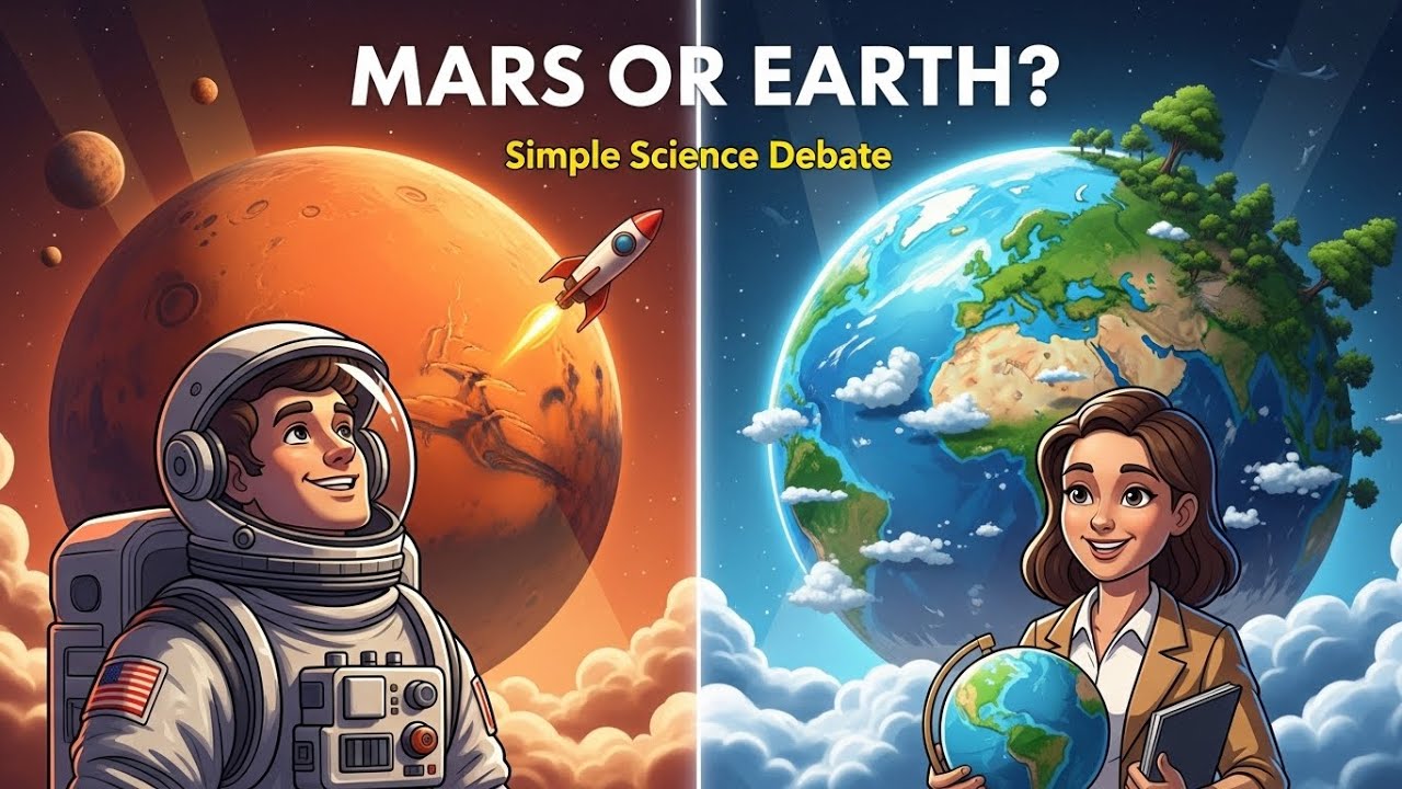 English Conversation Practice | Mars vs. Earth: Where to Live? 🚀 | B1-B2 Level | SciFluency Podcast
