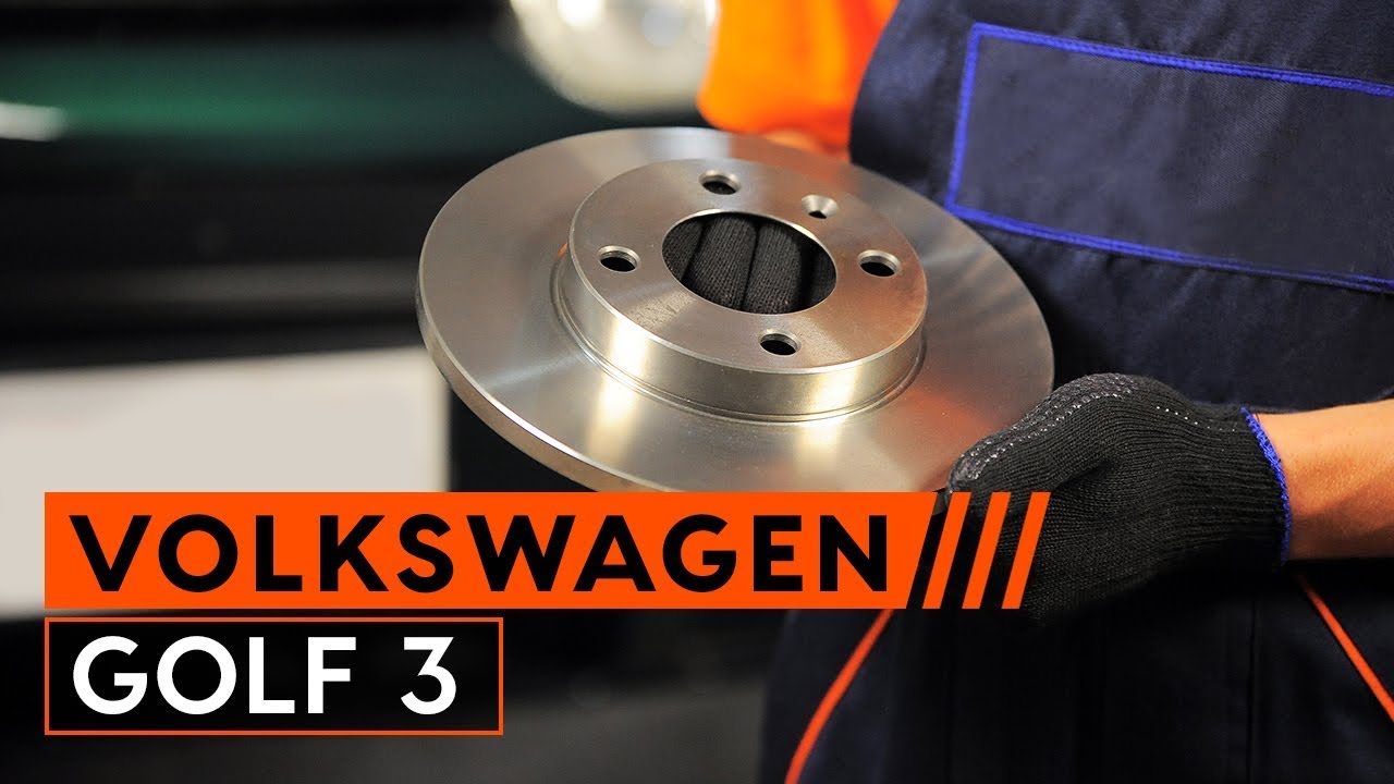 Kuinka vaihtaa jarrulevyt VW GOLF 3 -merkkiseen autoon [OHJEVIDEO AUTODOC]
