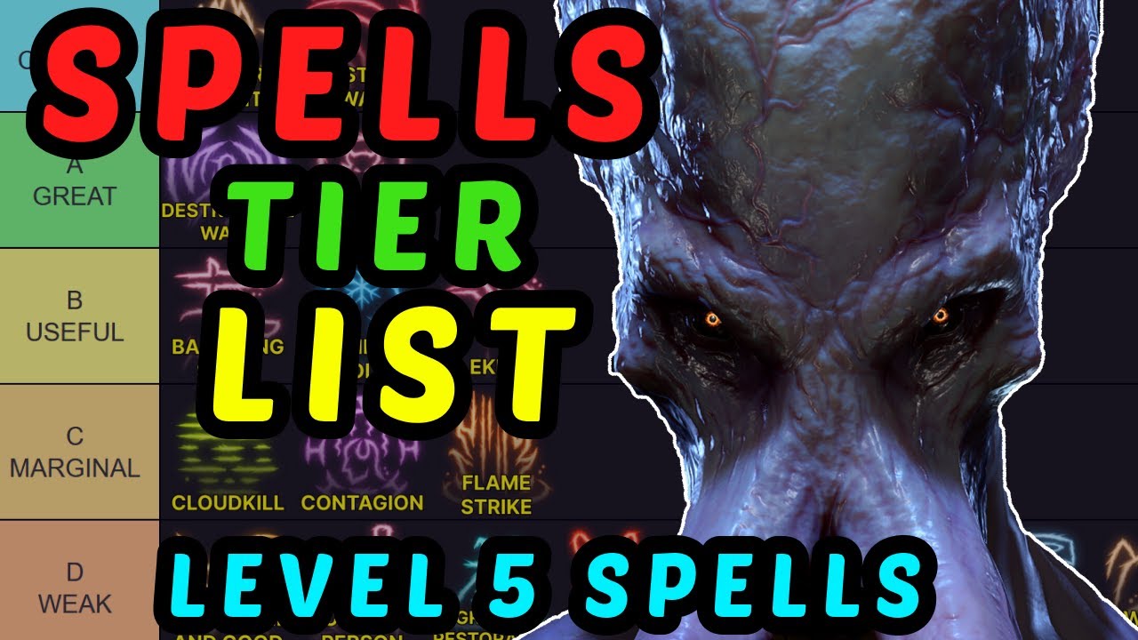 ULTIMATE SPELLS GUIDE - [Updated] BG3 Spells Tier List - Level 5