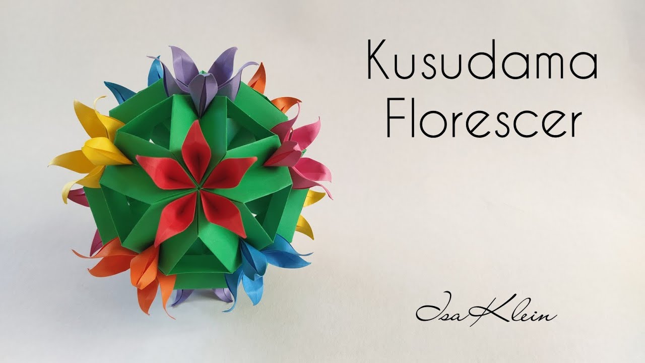 Como fazer o Kusudama Florescer - fácil e especial! How to make an easy and special kusudama!