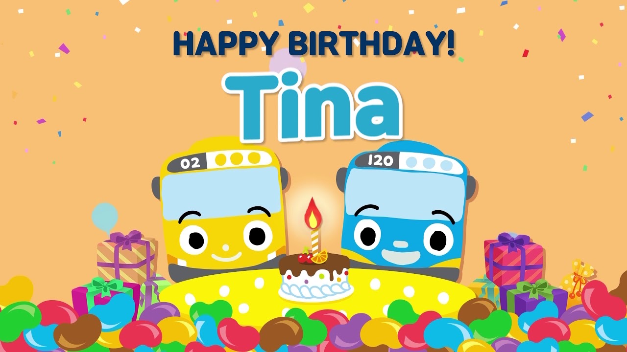 Happy Birthday l Happy Birthday Tina! l Happy Birthday Name Song l Tayo Happy Birthday