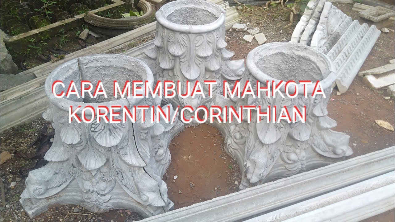 Cara membuat mahkota tiang korentin/corinthian