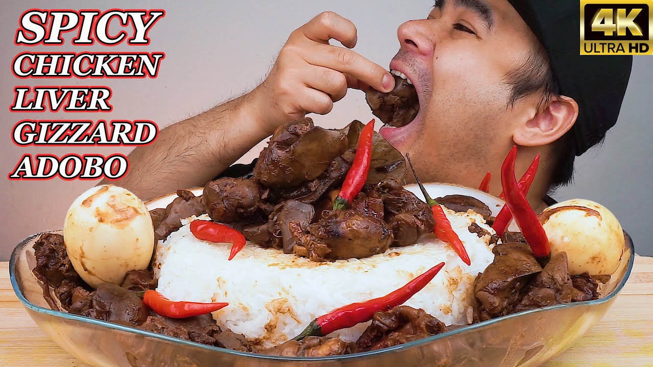 SPICY ADOBONG ATAY AT BALUNBALUNAN NG MANOK | Spicy Chicken Liver Adobo | Angel Mendoza In Seoul
