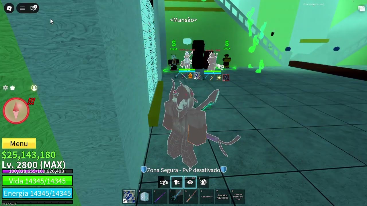 Jogando pvp de ice no Blox Fruit