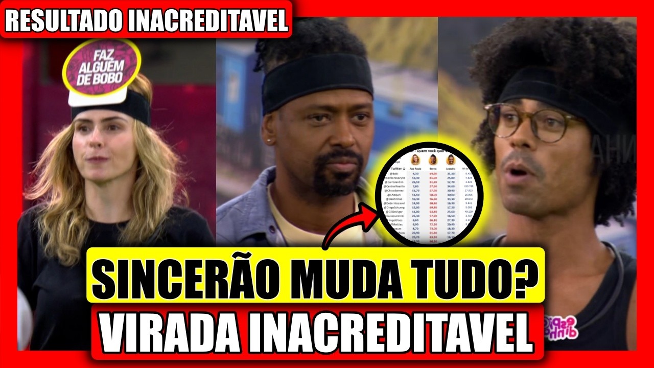 🔥REVIRAVOLTA APÓS SINCERÃO CAÓTICA? VOTO UNICO MUDA TUDO, MUTIRÃO TENTA VIRAR VOTAÇÃO DO CAOS BBB 26