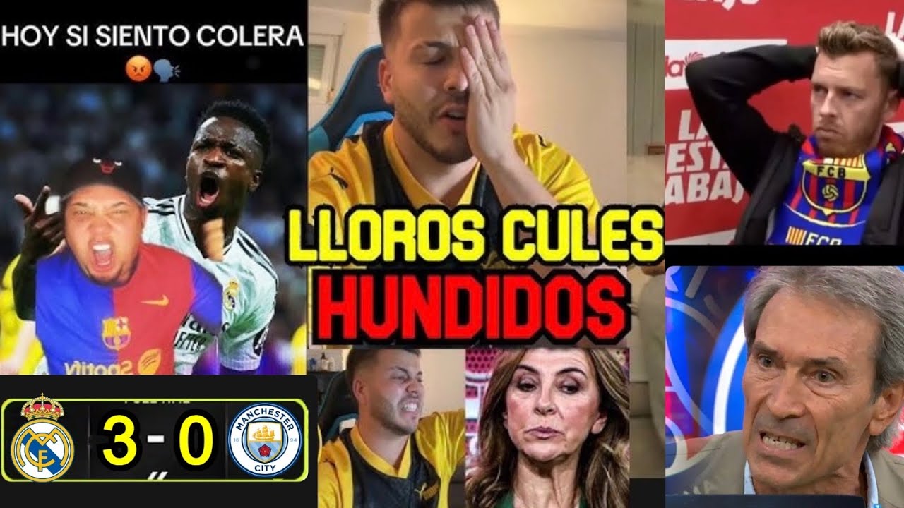 The best reactions and tears from Bar&ccedil;a fans to Real Madrid's 3-0 victory over Manchester City 🤣 ...