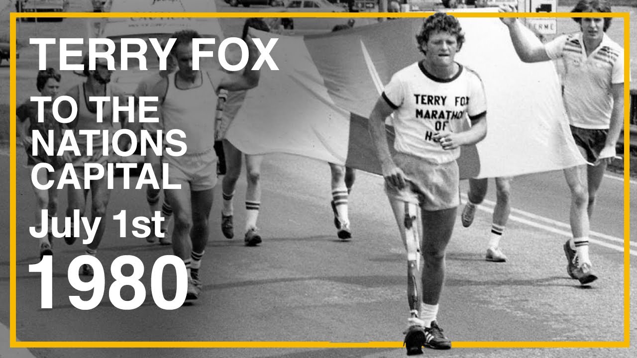 Terry Fox in Ottawa, Ontario on July 1st, 1980