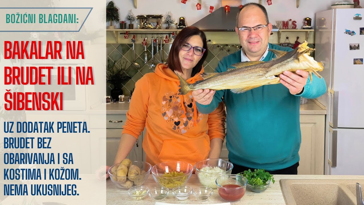 Brudet od BAKALARA. Stari (120 godina) recept. Šibenski način pripreme. Sa penetama.