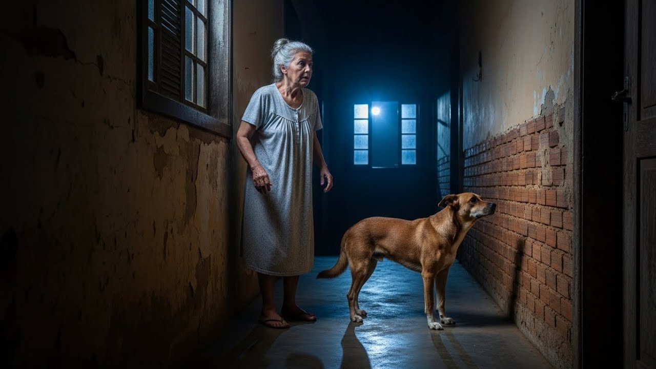 Viúva Pobre e Seu Cachorro Reagem a Algo Invisível Que Se Move Pela Casa de Madrugada