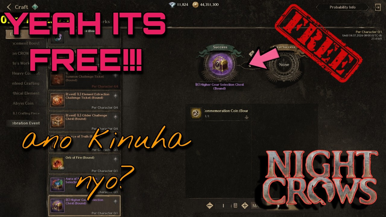 Night Crows: Best Event Free T3 Gear! Ano pick nyo?