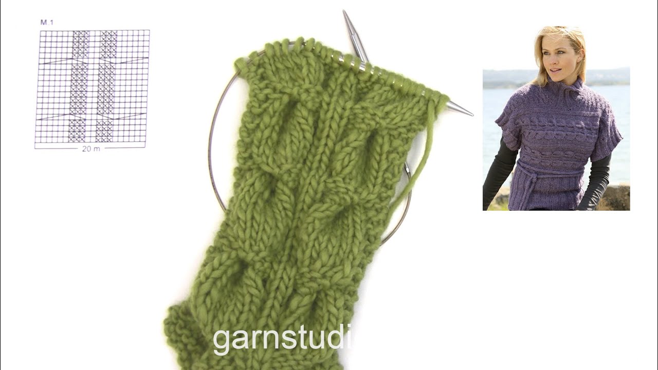 How to knit M.1 in DROPS 103-34