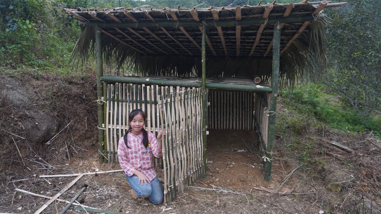 Building Bamboo House For chicken - Build Walll Bamboo, buy raised chickens - 10-Year-Old poor girl