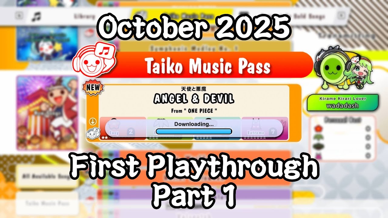 October 2025 Taiko Music Pass Songs First Playthrough (Part 1)【Taiko no Tatsujin Rhythm Festival】