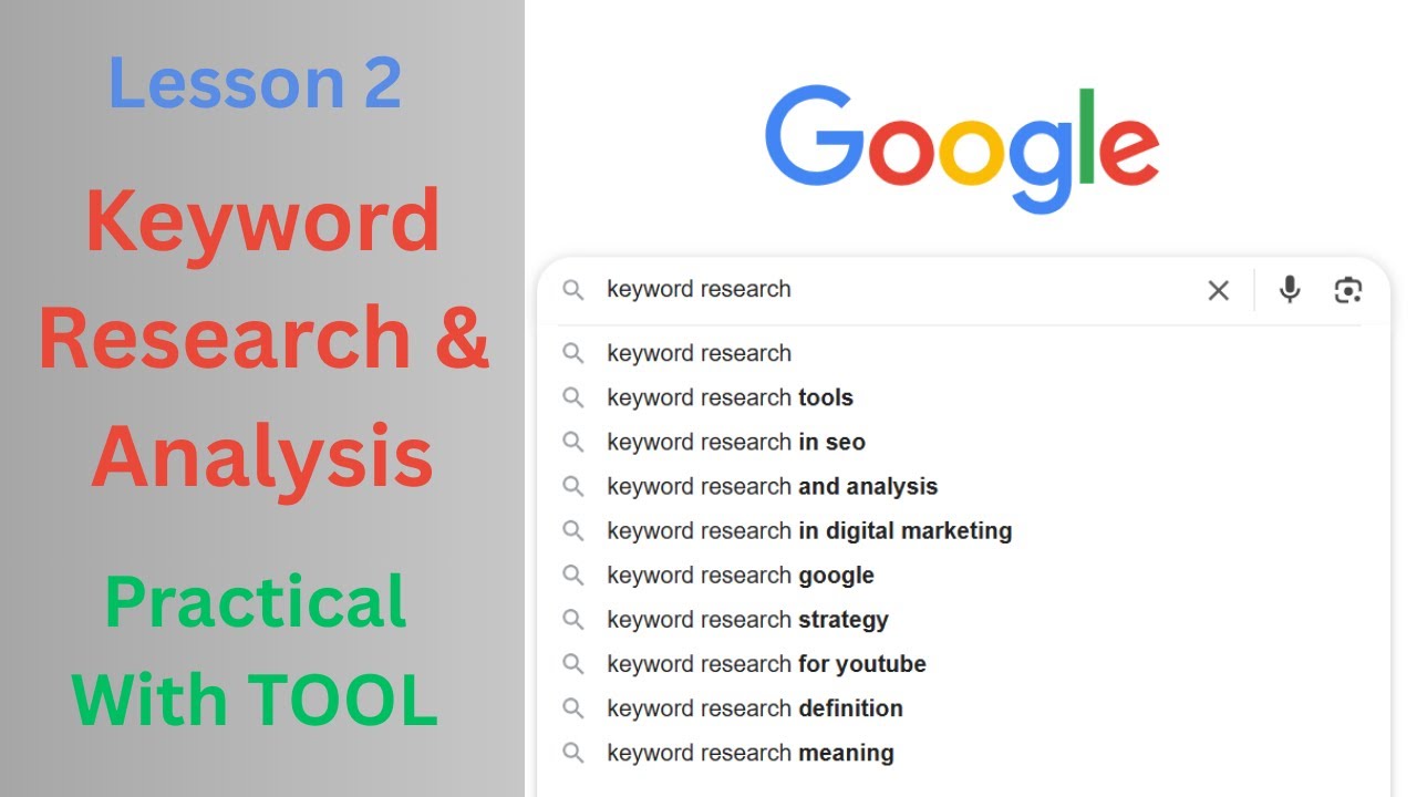 Lesson 2: Keyword Research - The Secret to Ranking on Google | Do Keyword Research the RIGHT Way