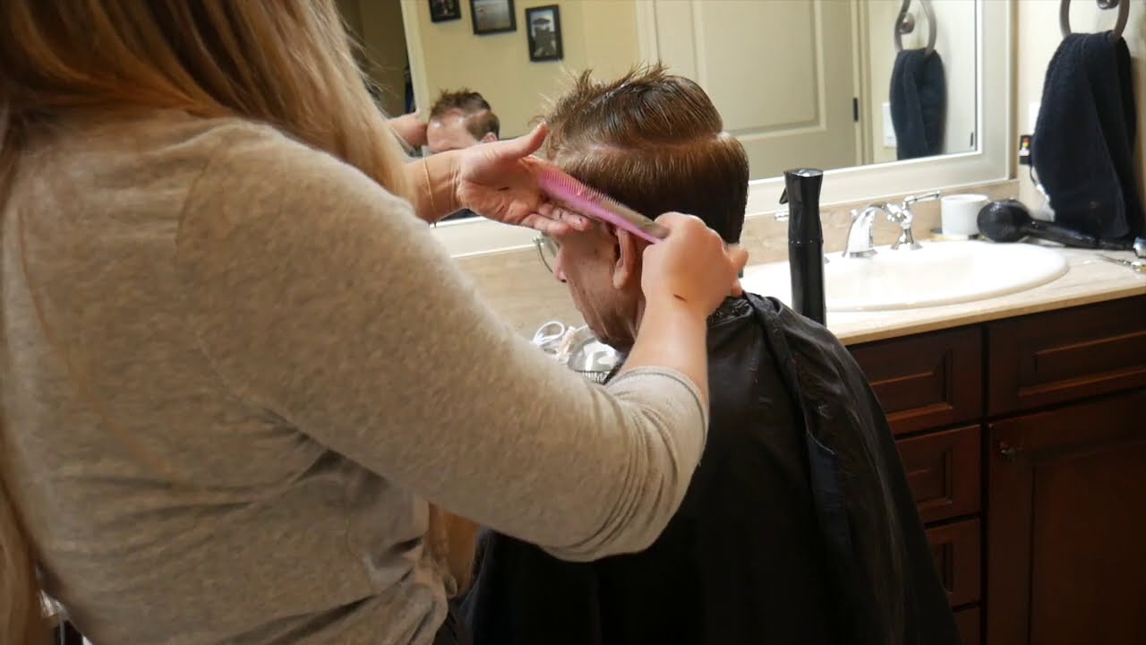 ASMR Relaxing Hair Cut & Color (with blowdrying, electric trimmers, scissor sounds)