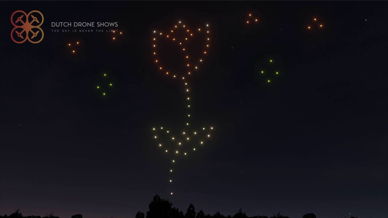 80 drones light show kings-day | Dutch drone shows