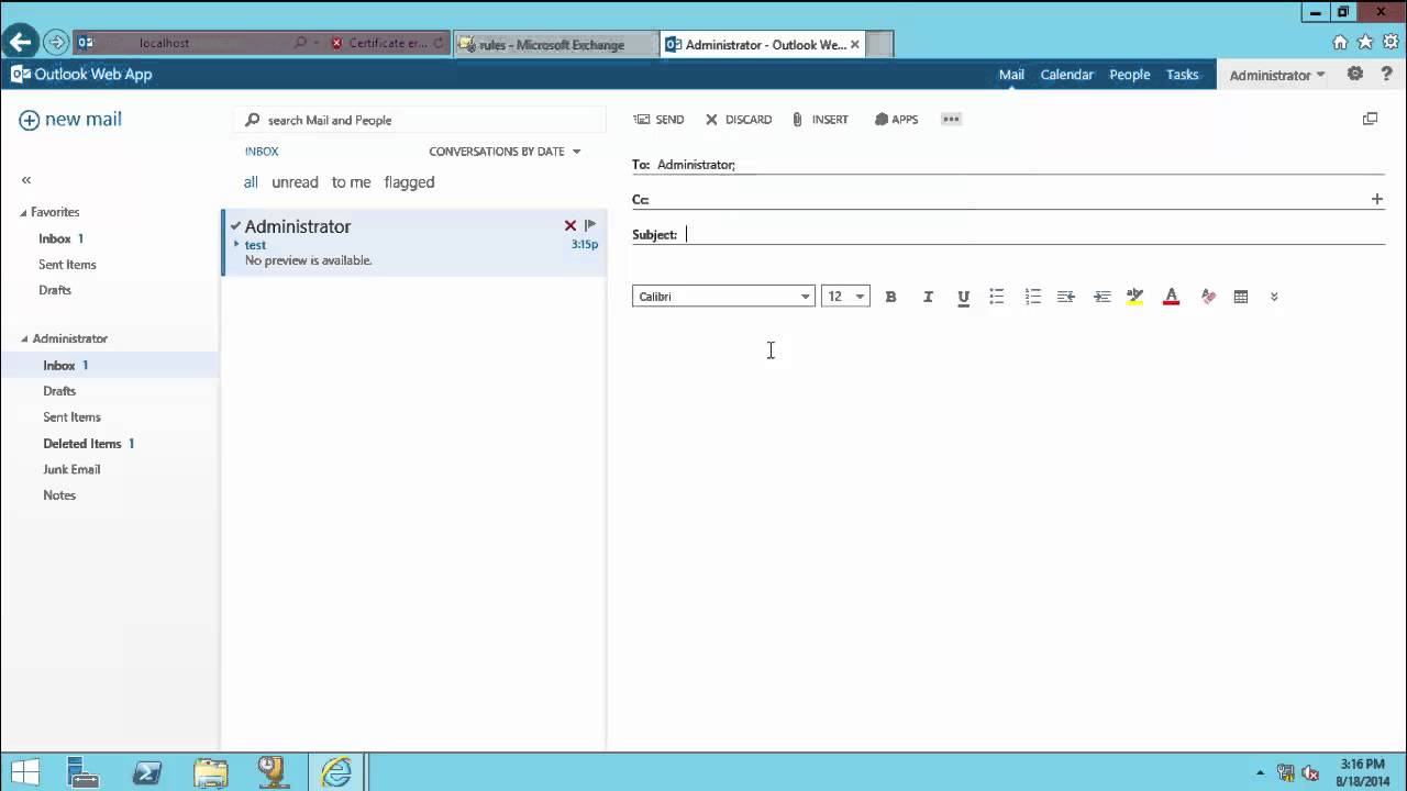 Disclaimer in Exchange Server 2013