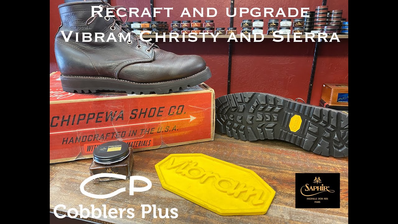 Chippewa Boot resole with Vibram Christy, Sierra Soles and a Saphir MDO Treatment