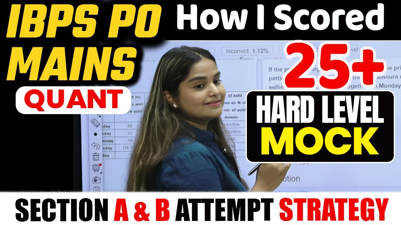 How I Scored 25+ in IBPS PO Mains Hard Level Mock | Paper Attempt Strategy By Minakshi Varshney