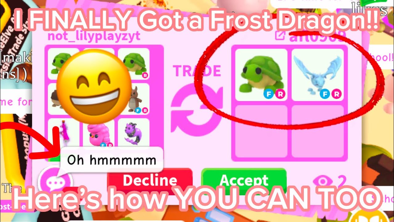 ✨I FINALLY Got A FROST DRAGON! Here’s How You Can TOO!✨ Growing My Inventory Adopt me Trading
