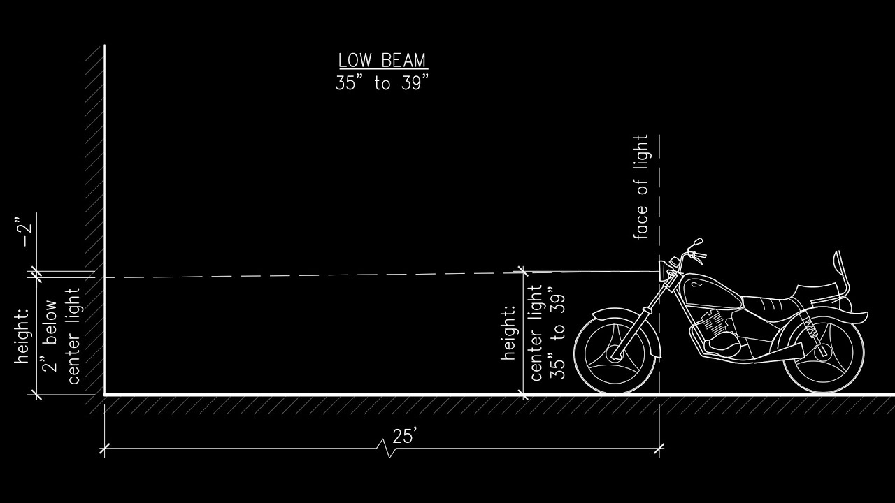 Motorcycle Head Light and Auxiliary Lights Adjustment