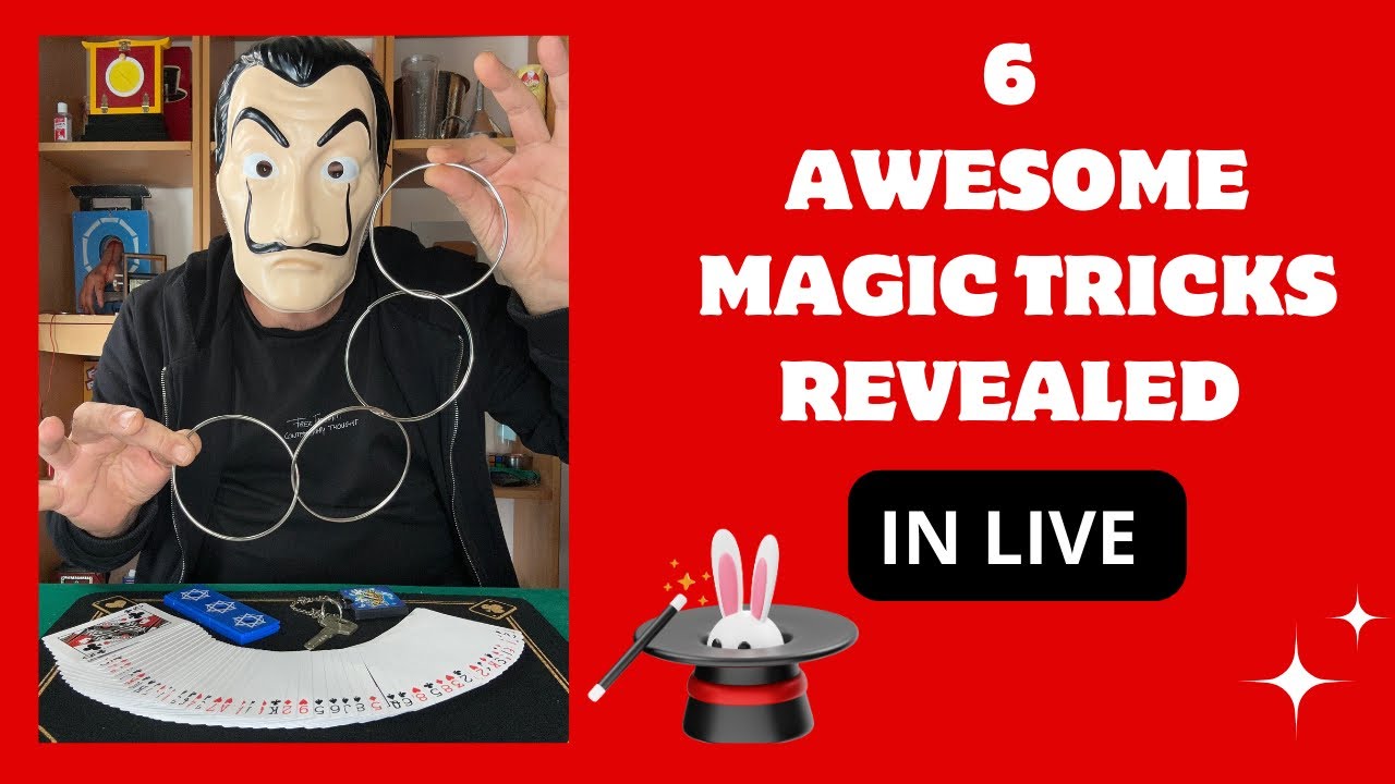 6 AWESOME MAGIC TRICKS REVEALED IN LIVE 🎩🪄 #magic #tricks #magictricksvideos #tutorial