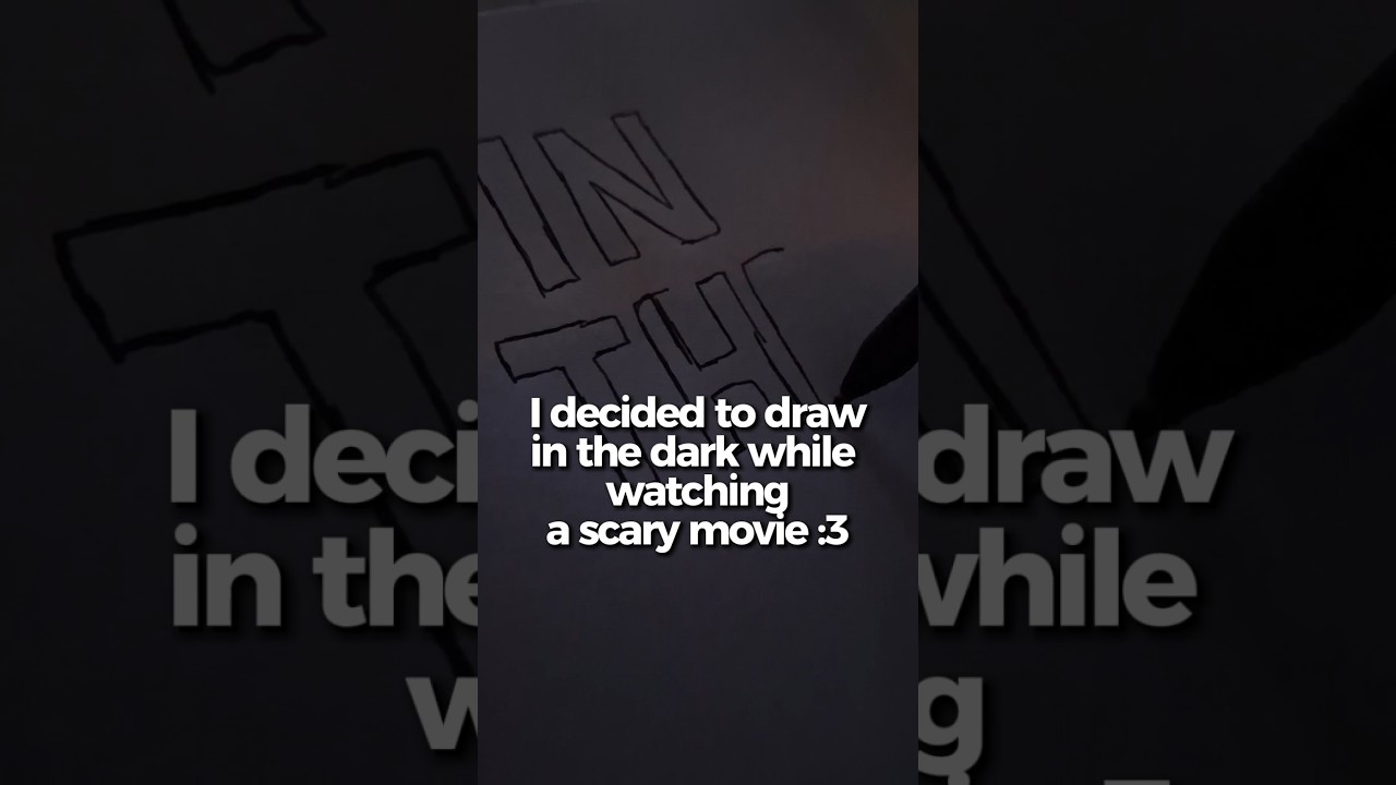 drawing by the light of the TV 