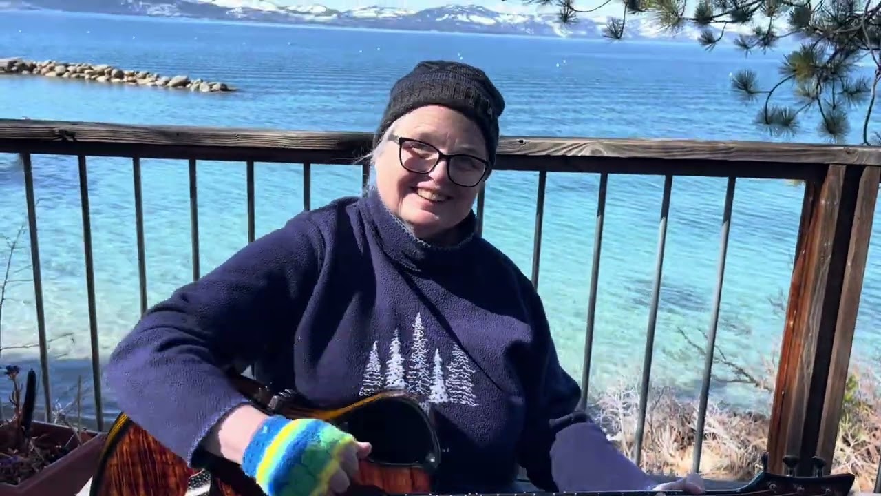 Just Pickin' in Lake Tahoe!  *** It's COLD But The Emerald X10 Guitar Sounds Awesome!!