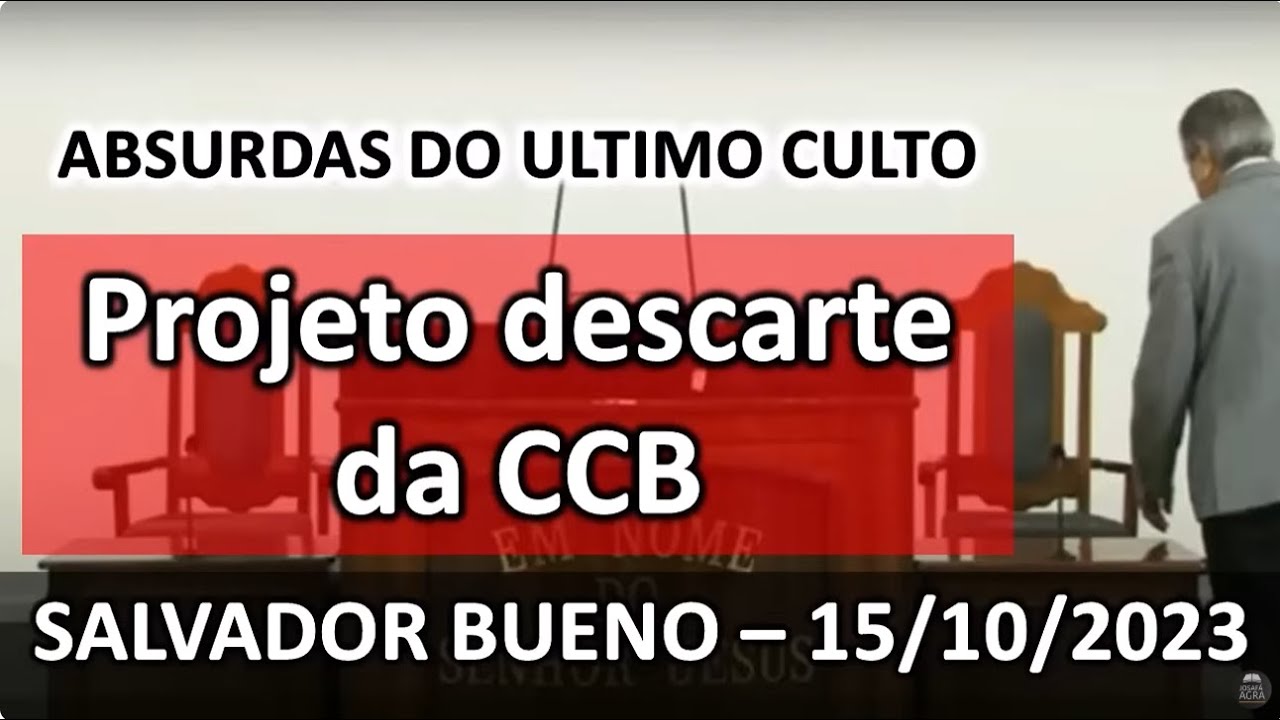 Projeto descarte & Pagamento a Salvar - SALVADOR BUENO ANCIÃO PRSIDENTE DA CCB