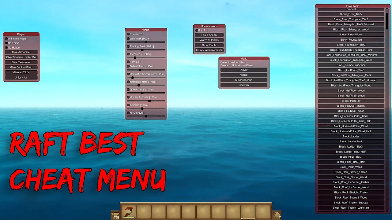 BEST *FREE* RAFT: Cheat Menu | ULTIMATE Hack for RAFT | Many Functions
